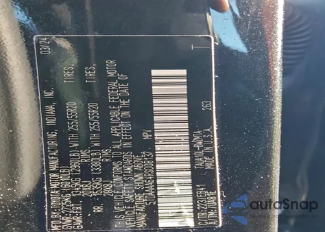 2024 Lexus Tx 350 Base z USA, uszkodzony, nr VIN 5TDAAAA64RS008137